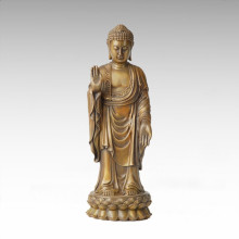 Buddha Bronze Sculpture Tathagata Decor Brass Statue Tpfx-B96